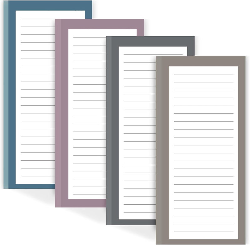 Utron 4 Pack Magnetic Notepads for Refrigerator, 50 Pages/Book Grocery List Magnet Pad for Fridge, Design Magnetic Grocery List Pad for Fridge, Grocery List Notepad, To-Do Memos, List - Image 1